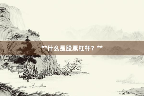**什么是股票杠杆？**
